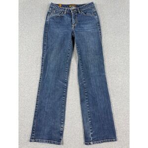 Aura From Wrangler Jeans Women's 26 Blue Straight Leg Regular Rise Stretch Denim